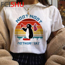 Load image into Gallery viewer, Noot Noot Pingu Funny Cartoon T Shirt Men/women Funny Cartoon T-shirt Fashion Tv Show Anime Tshirt Hip Hop Top Tees Male/female