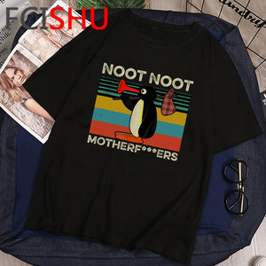 Noot Noot Pingu Funny Cartoon T Shirt Men/women Funny Cartoon T-shirt Fashion Tv Show Anime Tshirt Hip Hop Top Tees Male/female