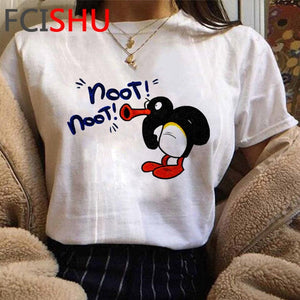 Noot Noot Pingu Funny Cartoon T Shirt Men/women Funny Cartoon T-shirt Fashion Tv Show Anime Tshirt Hip Hop Top Tees Male/female