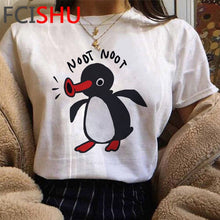 Load image into Gallery viewer, Noot Noot Pingu Funny Cartoon T Shirt Men/women Funny Cartoon T-shirt Fashion Tv Show Anime Tshirt Hip Hop Top Tees Male/female
