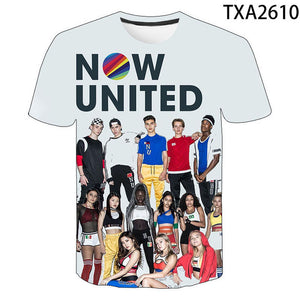 2020New U.S. Now United Simon Fuller  Inspired Black 3D T-Shirt fashion Short Sleeve Cotton T Shirts Man\women Clothing Tops