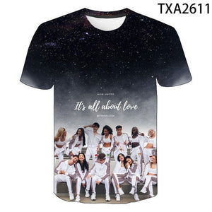 2020New U.S. Now United Simon Fuller  Inspired Black 3D T-Shirt fashion Short Sleeve Cotton T Shirts Man\women Clothing Tops