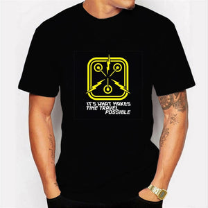 Voltar para o futuro tshirt luminoso t camisa camisa camisa verão manga curta t camisas de volta ao futuro camisetas streetwear 4xl